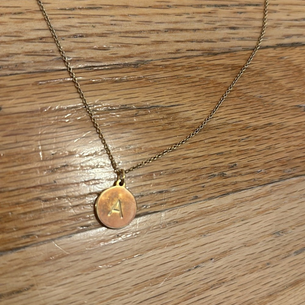 Kate Spade A Medallion Necklace Gold